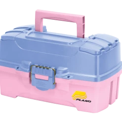 Plano 2 Tray Tackle Box W/ Dual Top Access Periwinkle / Pink