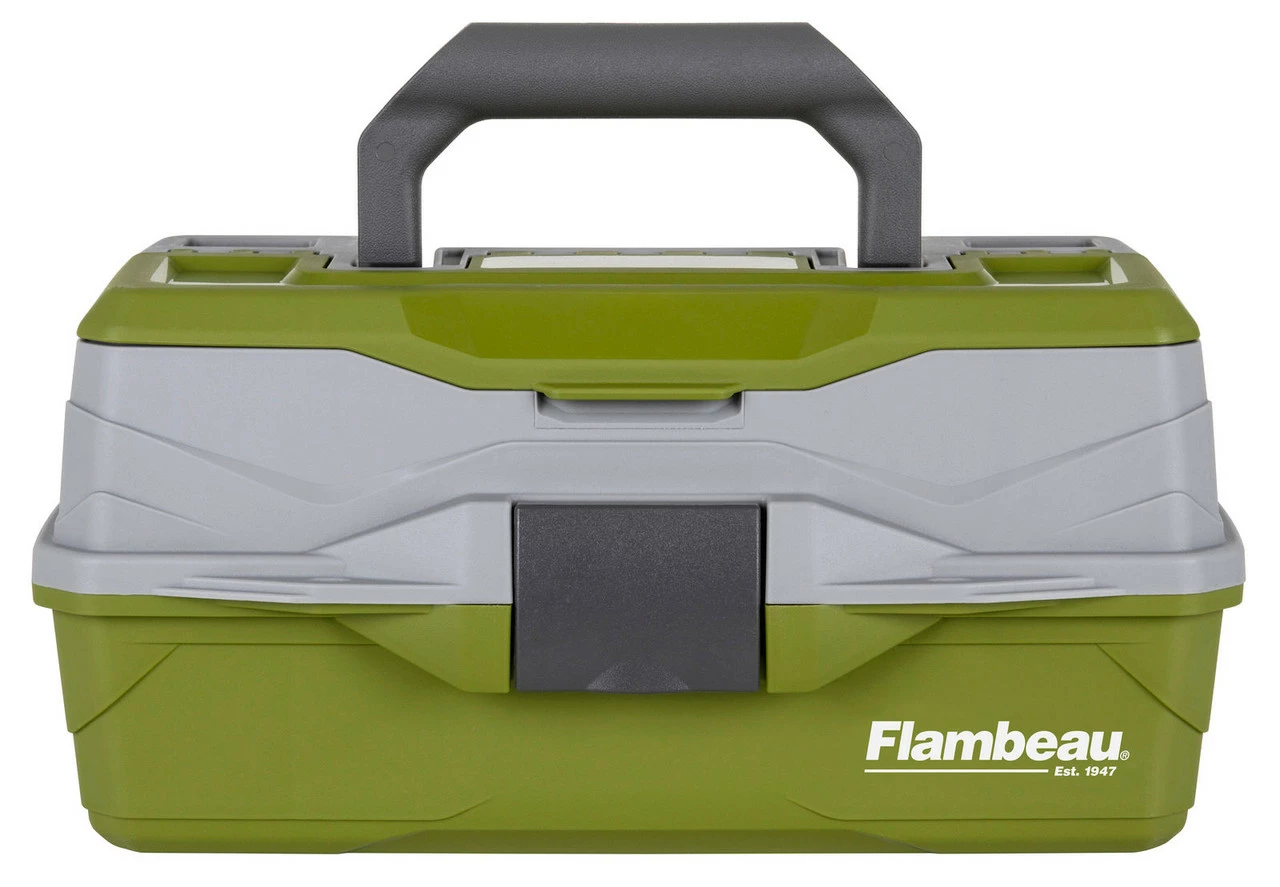 Flambeau 1 Tray Tackle Green/Gray Hard Tackle Box 1 Flambeau 1 Tray Tackle Green/Gray Hard Tackle Box