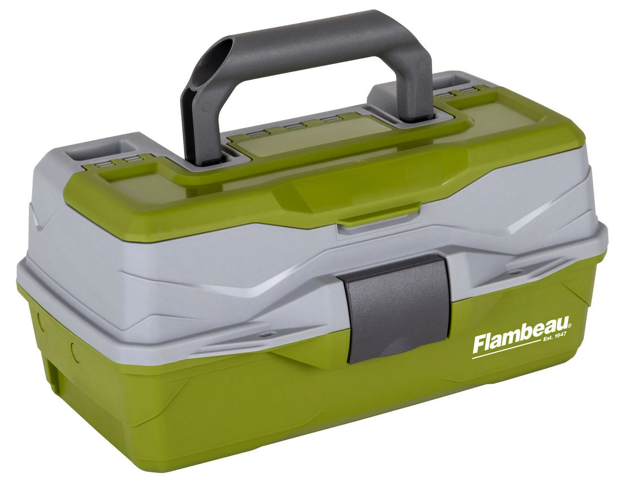 Flambeau 1 Tray Tackle Green/Gray Hard Tackle Box 2 Flambeau 1 Tray Tackle Green/Gray Hard Tackle Box - Image 2