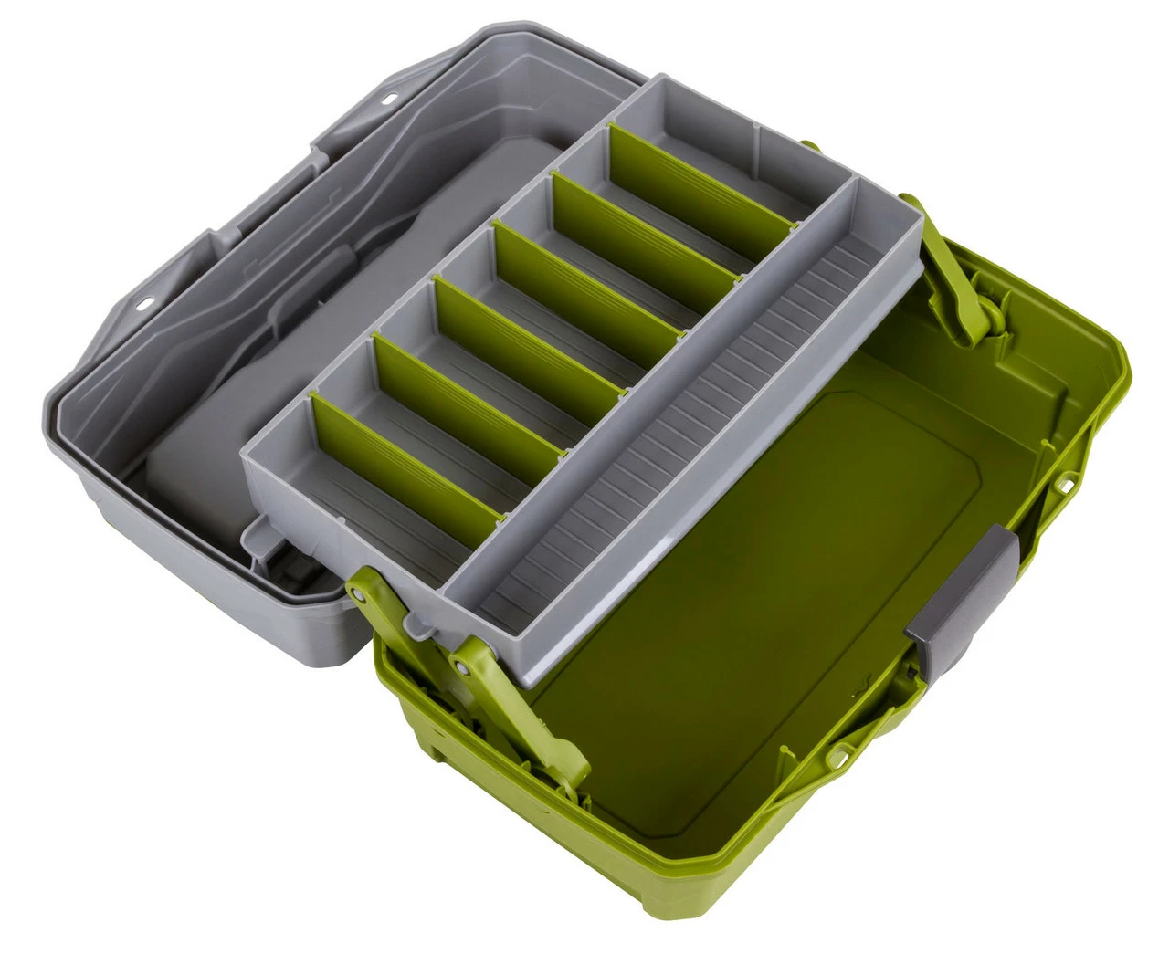 Flambeau 1 Tray Tackle Green/Gray Hard Tackle Box 3 Flambeau 1 Tray Tackle Green/Gray Hard Tackle Box - Image 3