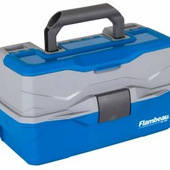 Flambeau 2 Tray Tackle Blue/Gray Hard Tackle Box
