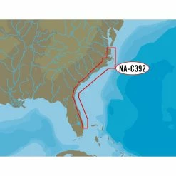 C-MAP NT+ NA-C392 - ICW: Norfolk To West Palm - FP-Card Format