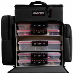 Lakewood - Magnum Top Shelf Tackle Storage Box - Black -Cheap Ice Fishing Accessories Store A054 BK open H2O 95381.1627305460