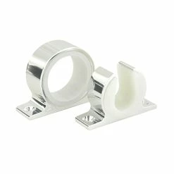 Lee's Tackle Lee's Single Rod Rack Set - Bright Silver Finish