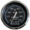 Faria Beede Instruments Faria Chesapeake Black SS 4" Tachometer W/Systemcheck Indicator - 7000 RPM (Gas) F/ Johnson / Evinrude Outboard)