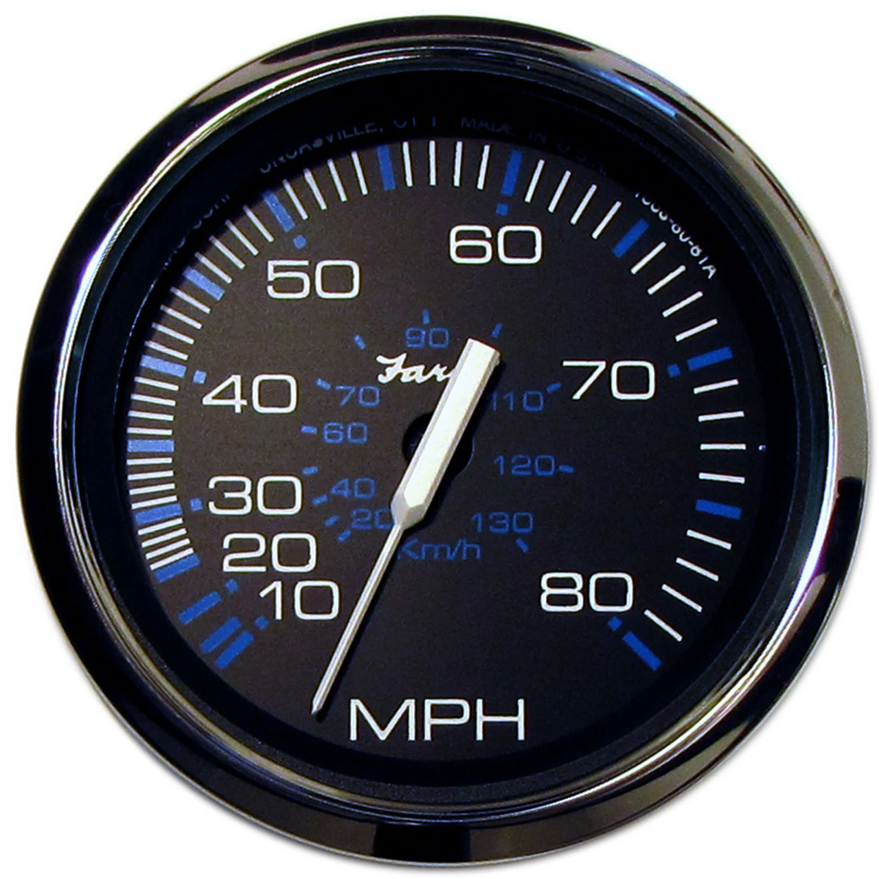 Faria Beede Instruments Faria Chesapeake Black 4" Speedometer - 80MPH (Pitot) 1 Faria Beede Instruments Faria Chesapeake Black 4" Speedometer - 80MPH (Pitot)