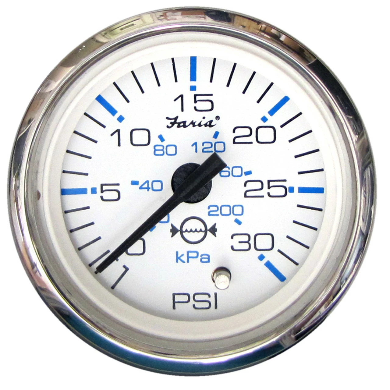 Faria Beede Instruments Faria Chesapeake White SS 2" Water Pressure Gauge (30 PSI) 1 Faria Beede Instruments Faria Chesapeake White SS 2" Water Pressure Gauge (30 PSI)