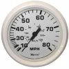 Faria Beede Instruments Faria Dress White 4" Speedometer - 80MPH (Pitot)