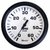 Faria Beede Instruments Faria Euro White 4" Tachometer - 6000 RPM (Gas) (Inboard & I/O)