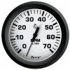 Faria Beede Instruments Faria Euro White 4" Tachometer 7000 RPM (Gas) (Outboards)