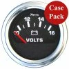 Faria Beede Instruments Faria 2" Voltmeter (10-16 VDC) Unlit 12V Black W/Stainless Steel Bezel & Orange Pointer - Case Of 24