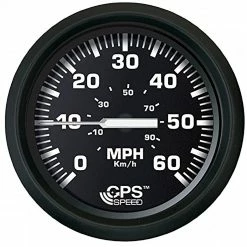 Faria Beede Instruments Faria Euro Black 4" Speedometer 60MPH (GPS)