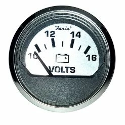 Faria Beede Instruments Faria Spun Silver 2" Voltmeter