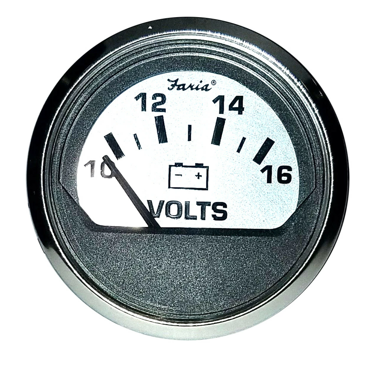 Faria Beede Instruments Faria Spun Silver 2" Voltmeter 1 Faria Beede Instruments Faria Spun Silver 2" Voltmeter
