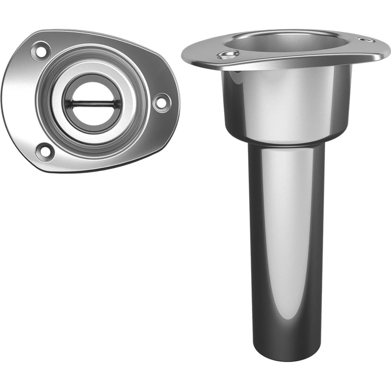 Mate Series Stainless Steel 0 Rod & Cup Holder - Open - Oval Top 1 Mate Series Stainless Steel 0 Rod & Cup Holder - Open - Oval Top