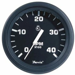 Faria Beede Instruments Faria 4" HD Tachometer (4000 RPM) Diesel (Mech Takeoff & Var Ratio Alt) - Black