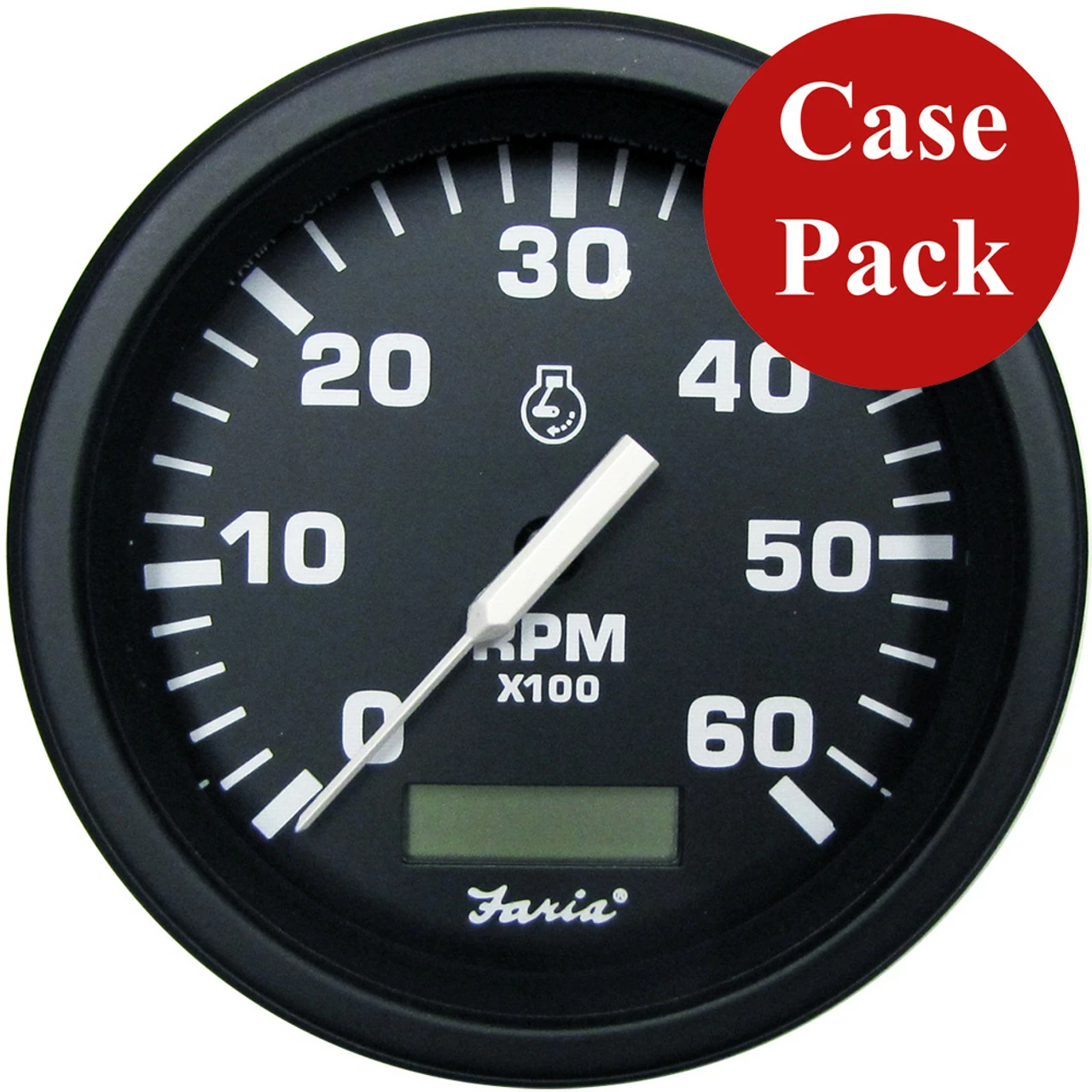 Faria Beede Instruments Faria 4" Heavy-Duty Tachometer W/Hourmeter (6000 RPM) Gas - Black *Bulk Case Of 12* 1 Faria Beede Instruments Faria 4" Heavy-Duty Tachometer W/Hourmeter (6000 RPM) Gas - Black *Bulk Case Of 12*