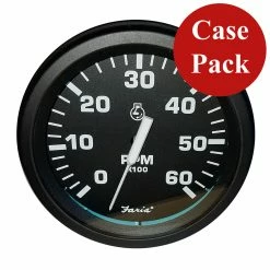 Faria Beede Instruments Faria 4" Heavy-Duty Tachometer (6000 RPM) Gas - Black *Bulk Case Of 12*