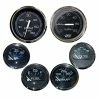 Faria Beede Instruments Faria Chesapeake Black W/Stainless Steel Bezel Boxed Set Of 6 - Speed, Tach, Fuel Level, Voltmeter, Water Temperature & Oil PSI - Inboard Motors