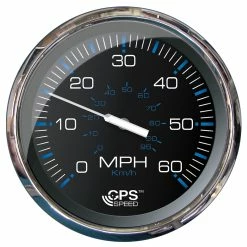 Faria Beede Instruments Faria Chesapeake Black 5" Studded Speedometer - 60 MPH (GPS)