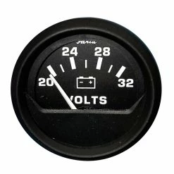 Faria Beede Instruments Faria Euro Black 2" Voltmeter (20-32 V)