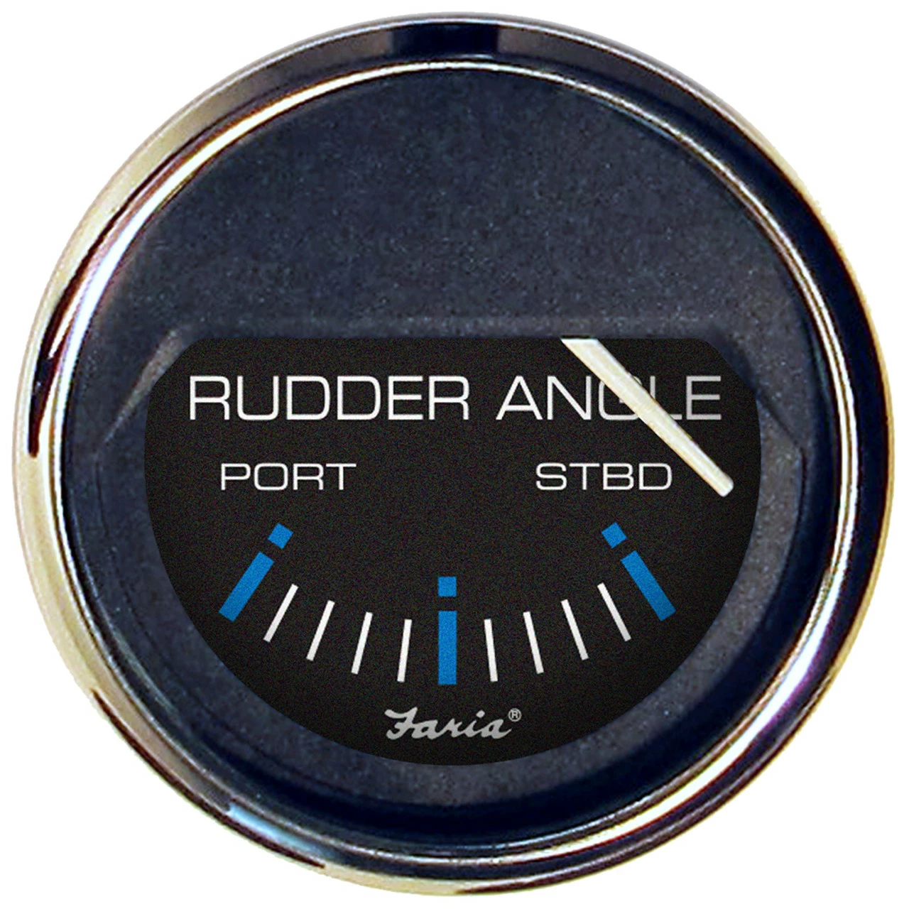 Faria Beede Instruments Faria Chesapeake Black 2" Rudder Angle Indicator Gauge 1 Faria Beede Instruments Faria Chesapeake Black 2" Rudder Angle Indicator Gauge