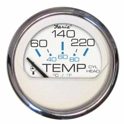 Faria Beede Instruments Faria Chesapeake White SS 2" Cylinder Head Temperature Gauge (60-220F)
