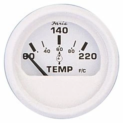 Faria Beede Instruments Faria Dress White 2" Cylinder Head Temperature Gauge (60 - 220 F)