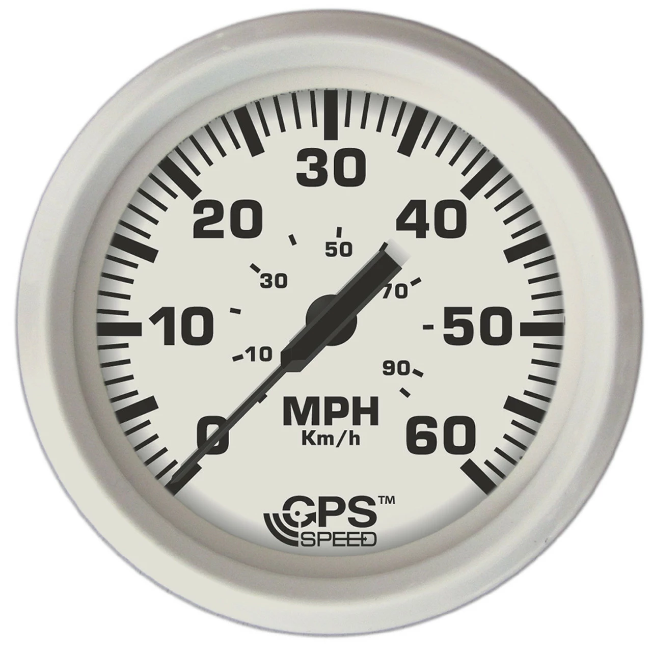 Faria Beede Instruments Faria Dress White 4" GPS Speedometer - 60 MPH 1 Faria Beede Instruments Faria Dress White 4" GPS Speedometer - 60 MPH