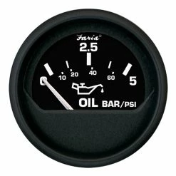 Faria Beede Instruments Faria Euro Black 2" Oil Pressure Gauge - Metric (5 Bar)