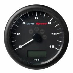 Veratron 4-1/4" (110MM) ViewLine GPS Speedometer 0-12 KNOTS/KMH/MPH - 8 To 16V Black Dial & Bezel