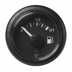 Veratron 52mm (2-1/16") ViewLine Fuel Tank Level Gauge - 0 To 1/1 - Black Dial & Round Bezel