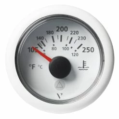 Veratron 52 MM (2-1/16") ViewLine Temperature Gauge 105F To 250F - White Dial/Bezel