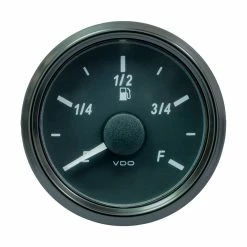 VDO SingleViu 52mm (2-1/16") Fuel Level Gauge - E/F Scale - 0-180 Ohm