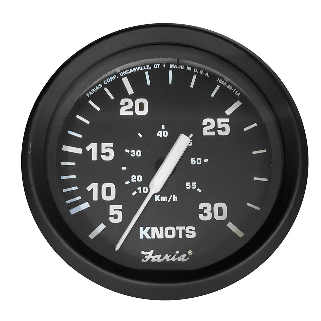 Faria Beede Instruments Faria Euro Black 4" Speedometer - 30 Knot (Pitot) 1 Faria Beede Instruments Faria Euro Black 4" Speedometer - 30 Knot (Pitot)