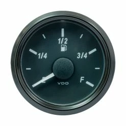 VDO SingleViu 52mm (2-1/16") Fuel Level Gauge - E/F Scale - 0-90 Ohm
