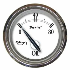 Faria Beede Instruments Faria Newport SS 2" Oil Pressure Gauge - 0 To 80 PSI