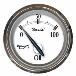 Faria Beede Instruments Faria Newport SS 2" Oil Pressure Gauge - 0 To 100 PSI