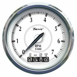 Faria Beede Instruments Faria Newport SS 4" Tachometer W/System Check Indicator F/Johnson/Evinrude Gas Outboard - 7000 RPM
