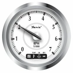 Faria Beede Instruments Faria Newport SS 4" Tachometer W/System Check Indicator F/Suzuki Gas Outboard - 0 To 7000 RPM