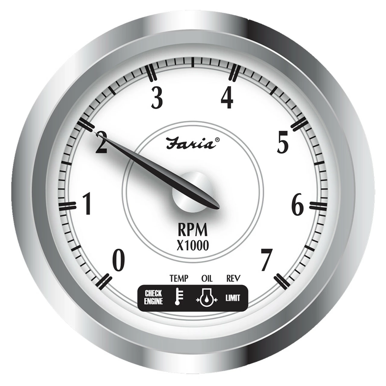 Faria Beede Instruments Faria Newport SS 4" Tachometer W/System Check Indicator F/Suzuki Gas Outboard - 0 To 7000 RPM 1 Faria Beede Instruments Faria Newport SS 4" Tachometer W/System Check Indicator F/Suzuki Gas Outboard - 0 To 7000 RPM
