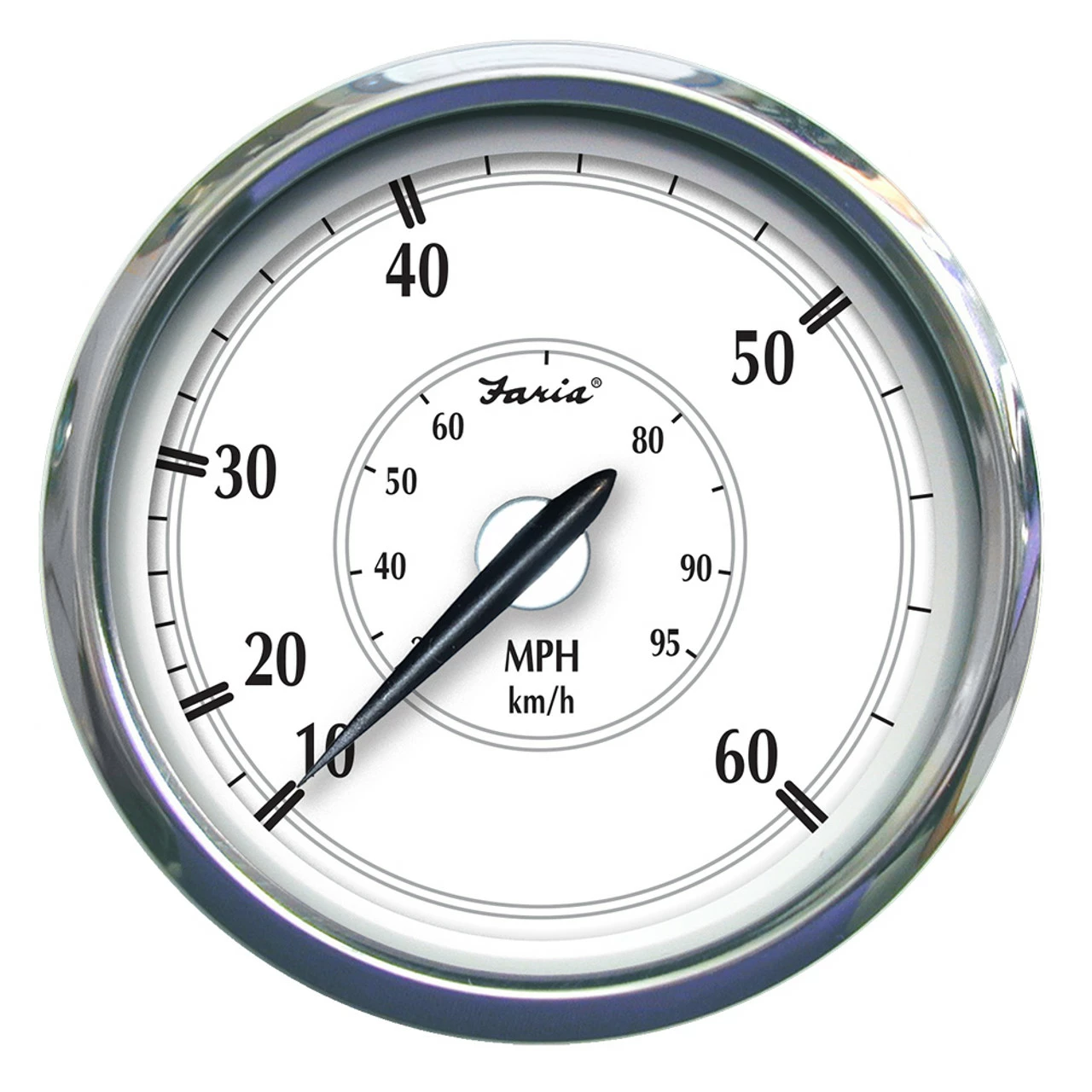Faria Beede Instruments Faria Newport SS 5" Speedometer - 0 To 60 MPH 1 Faria Beede Instruments Faria Newport SS 5" Speedometer - 0 To 60 MPH