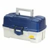 Plano 2 Tray Tackle Box W/ Dual Top Access Blue Metallic/Off White - PMC620206