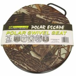 HT Enterprises HT Polar Camo Swivel Cushioned Bucket Seat - Fits 5 Or 6 Gallon Pails
